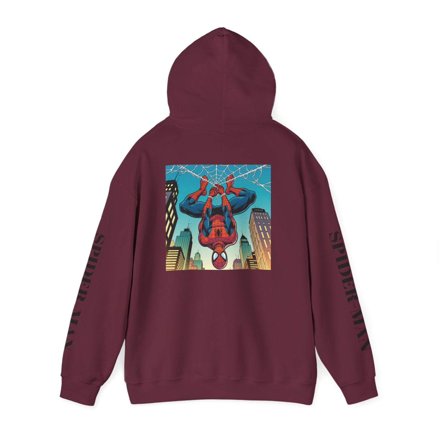 Spider-Man Graphic Hoodie — Retro City Web-Slinger Sweatshirt